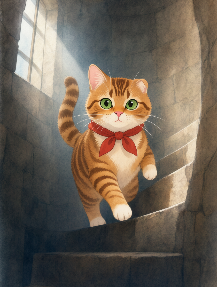 An inside page of The Lighthouse Keeper's Cat