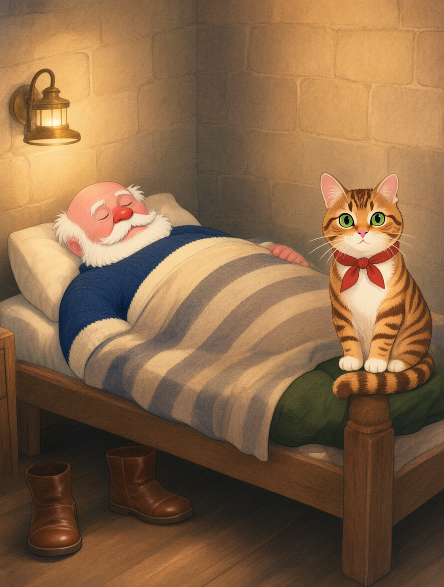 An inside page of The Lighthouse Keeper's Cat